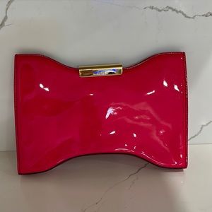 Alexander McQueen 2009 collection hot pink, patent clutch. Rare find!